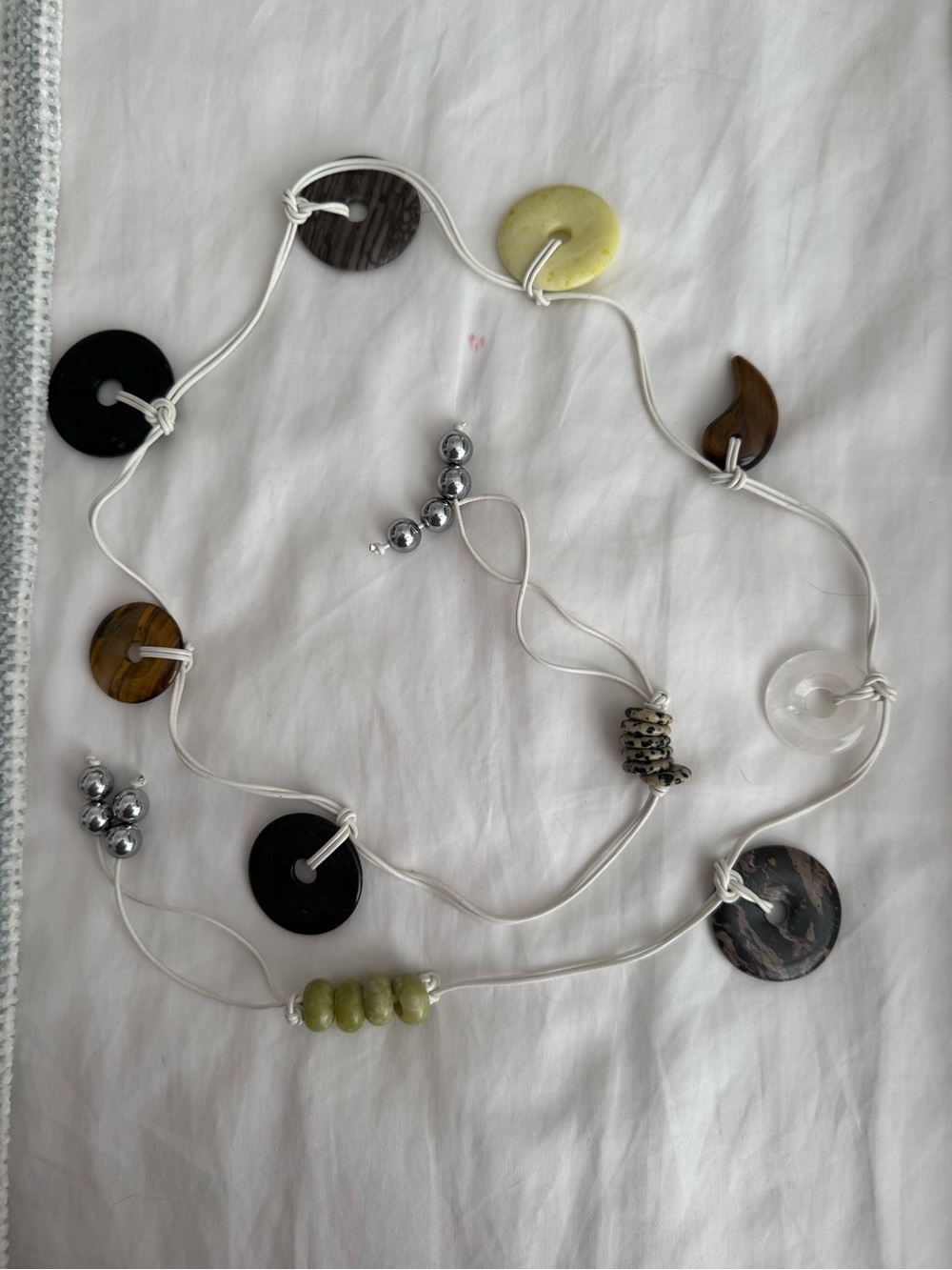 Handmade Multi stone leather beaded belt